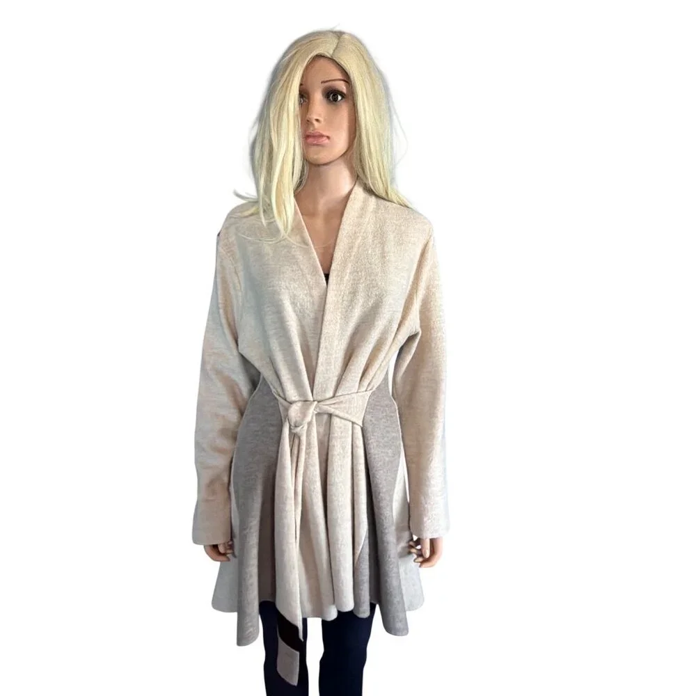 Anthropologie Rosie Neira Denissa Tie Waist Wool Sweater Women's XL Beige - Picture 9 of 17